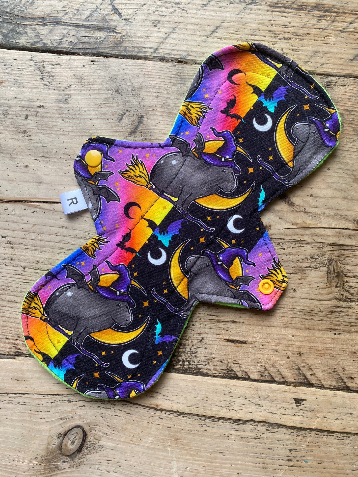 Witchy Capybara halloween reusable cloth period pads